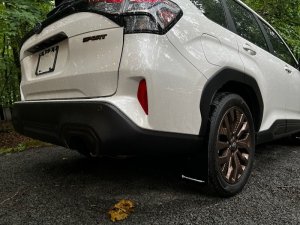 Subaru Forester Mud Flaps - Rally Armor - UR Black with Metallic Black Logo - Black - `25-`27